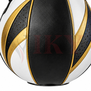 Venta al por Mayor de Balones de Entrenamiento de Boxeo de Primera Calidad, Cosidos a Mano, con Acabado de Lujo en Negro, Blanco y Dorado, Marca Privada OEM, Multipanel - Product Image 6