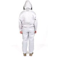 Combinaison d'apiculture confortable en mélange de coton avec chapeau rond et coutures robustes pour une protection durable
