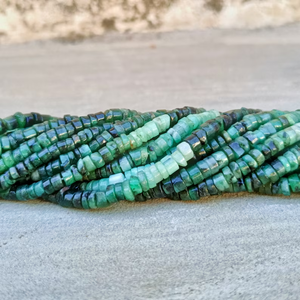 Cuentas de esmeralda verde suave con tonos, forma de neumático, 6mm, corte de rueda, Heishi, para fabricación de joyas, 13 pulgadas, suministro al por mayor, terceros - Product Image 6