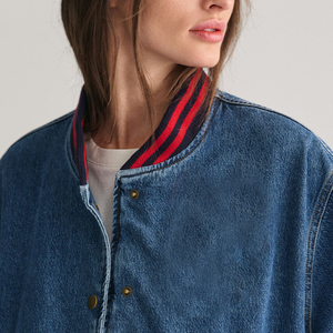 Women Embroidered <b>Denim</b> <b>Jacket</b> Varsity Letterman <b>Jackets</b> Women Baseball <b>Jacket</b> - Product Image 6