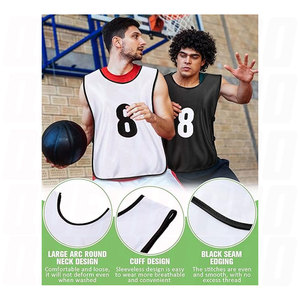 Maillots d'entraînement de football numérotés avec ceinture réglable pour jeunes et adultes - Product Image 6