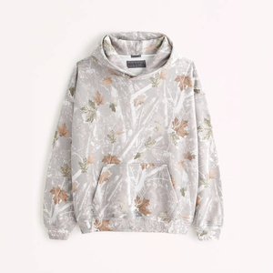 Sudadera con Capucha Extra Grande para Hombre, Manga Larga, Tejida, Informal, para Invierno, con Bolsillos, Diseño Digital, 100% Algodón Orgánico - Product Image 5