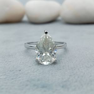 เครื่องประดับ D'VINS JEWELS แหวนหมั้นทองคำแท้ 10K รูปทรงลูกแพร์ ดีไซน์ทันสมัย น้ำหนัก 2 กะรัต ระดับความสะอาด VVS/VS พร้อมเพชร EF ที่เพาะเลี้ยงในห้องปฏิบัติการ เหมาะสำหรับงานแต่งงาน - Product Image 1