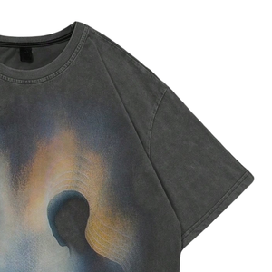 เสื้อยืดผู้ชายลายกราฟิก แขนสั้น คอกลม สไตล์วินเทจ สตรีทแวร์ พิมพ์ลายลำลอง ขายส่ง แฟชั่น น้ำหนัก 280 กรัม ทรงโอเวอร์ไซส์ - Product Image 3