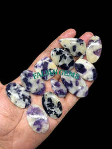 Cabujones únicos de piedras preciosas sueltas de fluorita natural en todas las formas y tamaños Cristal pulido para la fabricación de joyas - Product Image 2