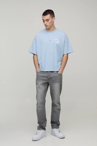 Camiseta oversize para hombre, corte holgado, hombros caídos, algodón grueso, estilo streetwear, fabricante mayorista - Product Image 6