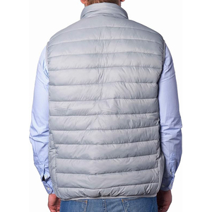 Chaleco Acolchado para Hombre, Color Gris Plateado, con Aislamiento, Cierre de Cremallera, Exterior de Nailon, Costuras Reforzadas, Venta al Por Mayor - Product Image 5