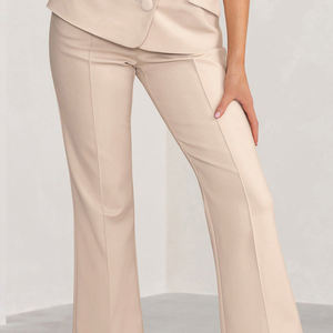 Pantalones largos de cintura alta, holgados, casuales, de pierna ancha, para gimnasio, fitness, elásticos, suaves, para mujer, pantalones acampanados para entrenamiento. - Product Image 5