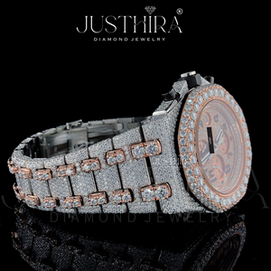 Top Selling Waterproof Lab Grown CVD Diamond Wrist <b>Watch</b> for Men with Luminous Hands Sporty Luxury Design for Outdoor <b>Activities</b> - Product Image 3