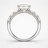 Bague en platine avec diamants de laboratoire de 5,00 carats taille princesse, certifiée IGI, pour femme, étincelante, de qualité supérieure, pour mariage ou anniversaire