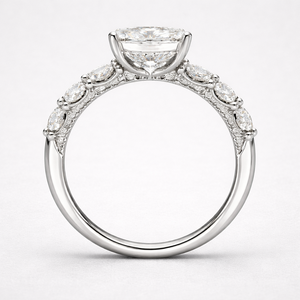Anillo de Platino con Diamantes de Corte Princesa de 5.00 CT Cultivados en Laboratorio, Certificado IGI, para Mujer, Brillante, Premium, para Aniversario de Bodas - Product Image 6