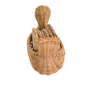 Panier en rotin fait main en forme de canard avec 6 dessous de verre, ensemble de tapis à boissons en osier pour table à manger, vente en gros, directement de l'usine du Vietnam - Product Image 2