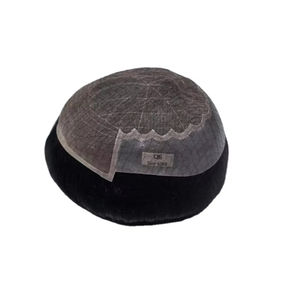 Prothèse capillaire Q6 en cheveux humains 100% naturels, avec dentelle frontale, pour hommes, cheveux indiens Remy, design central, Taz Hair BD - Product Image 3