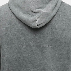 เสื้อฮู้ดดี้สีพื้นแบบย้อมสีเอซิดวอช สำหรับฤดูหนาว ผลิตจากผ้าฝ้าย 100% เป็นมิตรต่อสิ่งแวดล้อม ทนทาน แฟชั่นเสื้อผ้า ผลิตในประเทศปากีสถาน - Product Image 6