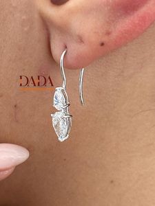 Luxury Pear Cut Lab Grown <b>Diamond</b> Drop Hoop <b>Earrings</b> for Women Elegant White Gold <b>Diamond</b> <b>Dangle</b> <b>Earrings</b> for Everyday Wear - Product Image 2