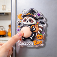 Aimant de réfrigérateur personnalisé en acrylique souple, aimant de réfrigérateur personnalisé pour Halloween, aimant souple à presser pour la cuisine, la maison, la décoration des fêtes
