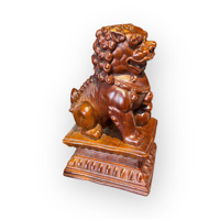 Statue de licorne sculptée à partir d'un seul bloc de bois Huongwood, design Feng Shui, forme irrégulière, origine Vietnam, marque Tam Viet