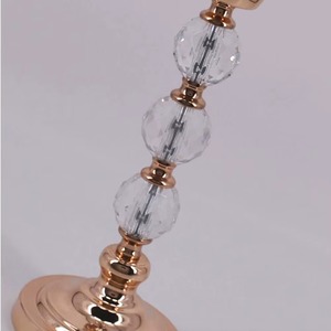 Jarrón de latón estilo Art Deco, centro de mesa de lujo con bolas de cristal, jarrón de boda de alta calidad, hermoso juego de jarrones de metal. - Product Image 2