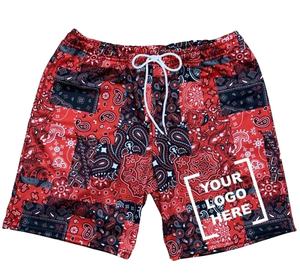 Shorts de bain et de surf personnalisables en gros, séchage rapide, antibactériens, écologiques, imperméables, avec cordon de serrage, pour hommes, vêtements de plage - Product Image 5