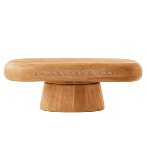Table basse en béton de forme organique avec piétement sculptural, table centrale moderne pour intérieur et extérieur, mobilier design sur mesure - Product Image 1