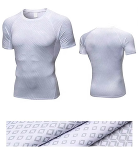 เสื้อรัดกล้ามเนื้อ MMA สำหรับผู้ชาย แขนสั้น ระบายอากาศ ป้องกันแบคทีเรีย พิมพ์ลายแบบรีดร้อนตามสั่ง ผลิตจากโพลีเอสเตอร์ 100% สำหรับเล่นเซิร์ฟ ขายส่ง - Product Image 4