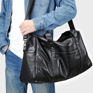 Genuine Leather Travel <b>Bag</b> Men Weekender <b>Overnight</b> Duffel Gym Sports Traveling <b>Bags</b> Leather Duffle <b>Bags</b> for Men - Product Image 3
