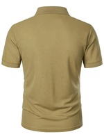 Chemise boutonnée à manches courtes unie pour homme, qualité supérieure, 100 % coton sergé respirant, ODM