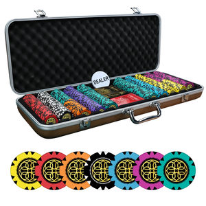Juego de Fichas de Póker de Arcilla Gold Rush de 40 mm y 14 g Sin Denominación, 300/500 Piezas, Incluye Bandeja - Product Image 3