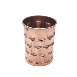 Vaso de Cobre Puro de Alta Calidad con Diseño Martillado, Hecho a Mano, Pulido, para Bebidas de Lujo y Ecológicas - Product Image 1