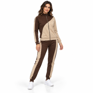 <b>Women</b> Zipper Tracksuit Custom Sportswear <b>Jacket</b> Pants Set Breathable Polyester Fabric Lightweight Comfortable Athletic Fit - Product Image 1