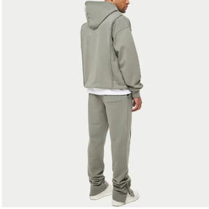 ชุดวอร์มมีฮู้ดพิมพ์ลายตามสั่งคุณภาพสูง ผ้าโพลีเอสเตอร์/คอตตอนเนื้อหนา ทรงโอเวอร์ไซส์ ไหล่ตก สำหรับผู้ชาย - Product Image 3