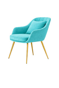 Fauteuil moderne en velours avec dossier, design scandinave de luxe, ergonomique, léger, pour salon, chaise de détente - Product Image 4