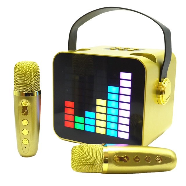 Popular Products Magic Sing Microphone Karaoke Speaker Players for Fun Full LED Screen Karaoke Machine