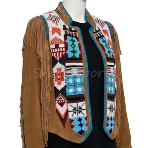 แจ็คเก็ตหนังแท้สไตล์วินเทจสำหรับผู้หญิง ดีไซน์คาวเกิร์ลตะวันตก กันน้ำ ระบายอากาศได้ดี เหมาะสำหรับฤดูหนาว ราคาถูก - Product Image 3