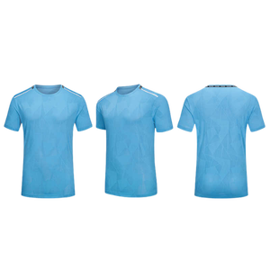 Camiseta de Manga Corta Negra para Hombre, 100% Poliéster, Transpirable, Corte Regular, Cuello Redondo, Tejido de Punto, Color Sólido - Product Image 4