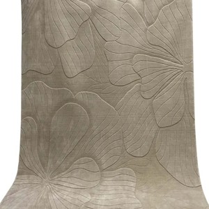 Luxury Minimalist Leaf Design Handloom Carpet Soft <b>Floor</b> Area Rug Anti Slip Modern Rug for Living Room Bedroom Office Hotel - Product Image 3