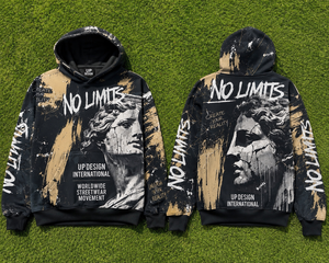 เสื้อฮู้ดดี้โอเวอร์ไซส์สไตล์สตรีทแวร์สำหรับฤดูหนาว ระบายอากาศได้ดี พิมพ์ลายกราฟิกวินเทจ รูปปั้น สำหรับผู้ชาย - Product Image 6