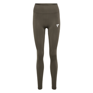 Women's Olive Green 2-Piece Yoga Set Mid Waist Leggings Scoop Neck Racerback <b>Crop</b> <b>Top</b> Seamless Breathable Full Length Solid - Product Image 2