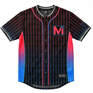 เสื้อเบสบอลสตรีทแวร์สปอร์ตเทรนด์ฮิตจากสหรัฐอเมริกาและยุโรป  แบบซับลิเมชั่น ยูนิฟอร์ม MALUZA INDUSTRIES เสื้อทีมสั่งทำพิเศษ - Product Image 1