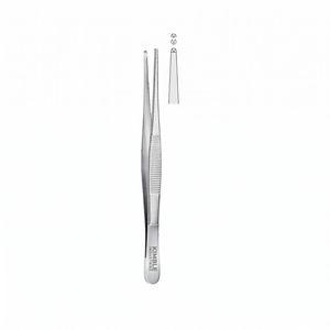 Pince dentaire de précision pour alignement, profil avant, en acier inoxydable, réutilisable, outil de pincement pour coton d'examen - Product Image 1