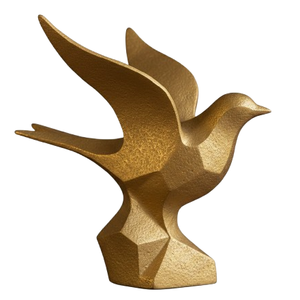Escultura Geométrica Moderna de Aluminio, Figura Abstracta de Animal Metálico, Decoración para el Hogar, Oficina, Mesa - Product Image 1
