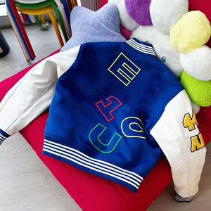 แจ็คเก็ตวาร์ซิตี้ปักลายเชนิลล์ขายดี แจ็คเก็ตเบสบอลแบบ Letterman สไตล์คอลเลจ สตรีทแวร์ ยูนิเซ็กส์ พร้อมฮีตเตอร์กันลมด้านหน้า - Product Image 5