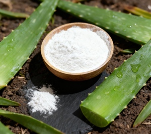 Poudre d'extrait d'aloe vera hautement concentrée 100X pour des formulations cosmétiques et de soins personnels cohérentes - Product Image 4