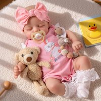 Poupée Bébé Reborn réaliste de 17 pouces, modèle Babeside Peach, nouveau-né fille, corps en tissu souple, mini jouet en vinyle, vente en gros d'usine