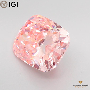 Diamant de laboratoire CVD de 4,01 carats, taille coussin, certifié IGI, couleur rose vif fantaisie, clarté VVS2, pour bague solitaire moderne - Product Image 3