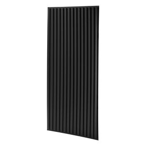 Plaques de plafond en PVC 24 x 48 pouces, lot de 12, panneaux linéaires 3D noirs, lisse, pour plafond suspendu, résistant aux chocs, 7 mm, hôtels - Product Image 1