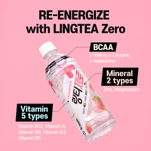Lingtea Zero Sabor Durazno 500mL Bebida Hidratante Electrolítica Sin Azúcar Cero Calorías Caja de Recuperación Diaria Hecho en Corea - Product Image 2
