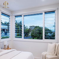 Fenêtre à persiennes horizontales en aluminium, service tout-en-un, conforme aux normes NFRC AS2047, pour villas en bord de mer