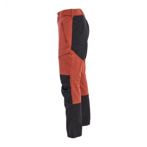 Men's High Waist Polyester Workwear <b>Trouser</b> <b>Red</b> Black <b>Cargo</b> Multiple Pockets Windproof Midweight Winter Straight Fit Button - Product Image 4