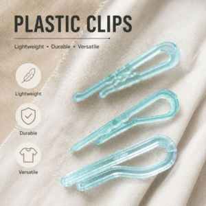 AA0157 Clip en plastique pour vêtements |   Clip à vêtements en plastique transparent en forme de U pour maintenir les vêtements, utilisation pratique - Product Image 6